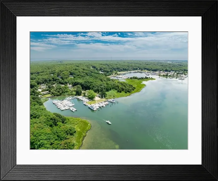 Framed Print : aerial view of three mile harbor, east hampton, ny Framed Print : aerial view of three mile harbor, east hampton, ny