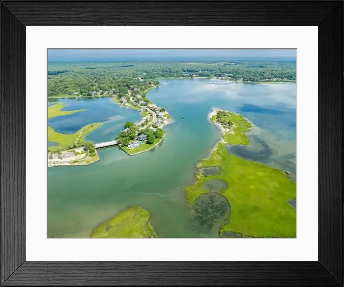 Framed Print : aerail view of towd point and vicinity, southampton, ny Framed Print : aerail view of towd point and vicinity, southampton, ny