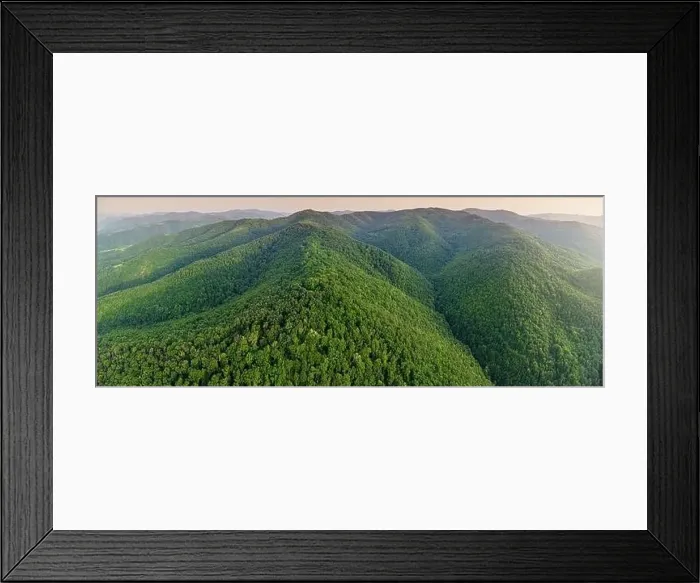 Framed Print : Scenic aerial landscape of the Carpathian mountains and rainforest Framed Print : Scenic aerial landscape of the Carpathian mountains and rainforest
