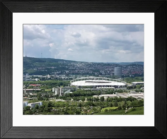 Framed Print : Stuttgart industrial area in summer taken from above Framed Print : Stuttgart industrial area in summer taken from above