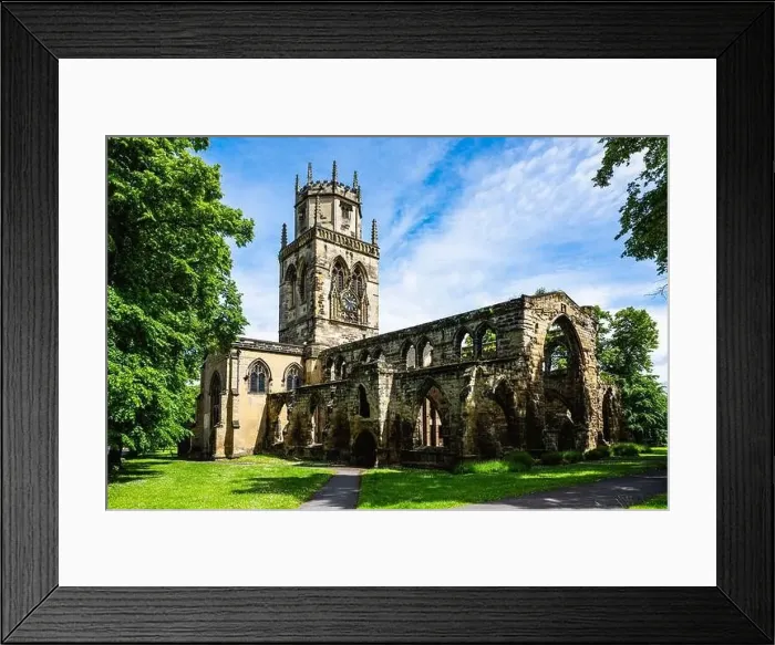 Framed Print : All Saints Church in Pontefract, West Yorkshire, England