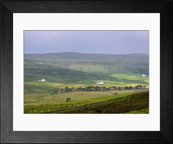 Framed Print : Farms over Upper Teesdale and River Tees, Forest-in-Teesdale village, County Durham and Cumbria, England, United Kingdom Framed Print : Farms over Upper Teesdale and River Tees, Forest-in-Teesdale village, County Durham and Cumbria, England, United Kingdom