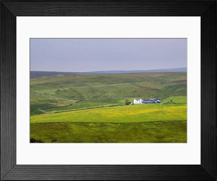 Framed Print : Farms over Upper Teesdale and River Tees, Forest-in-Teesdale village, County Durham and Cumbria, England, United Kingdom Framed Print : Farms over Upper Teesdale and River Tees, Forest-in-Teesdale village, County Durham and Cumbria, England, United Kingdom