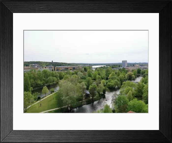 Framed Print : Potsdam, Brandenburg in Germany - April 13 2024: View over the City and surroundings to the east