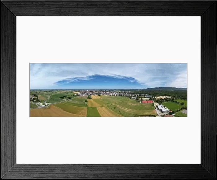 Framed Print : Panoramic photo of the city of Pfungstadt in Hesse and surroundings Framed Print : Panoramic photo of the city of Pfungstadt in Hesse and surroundings