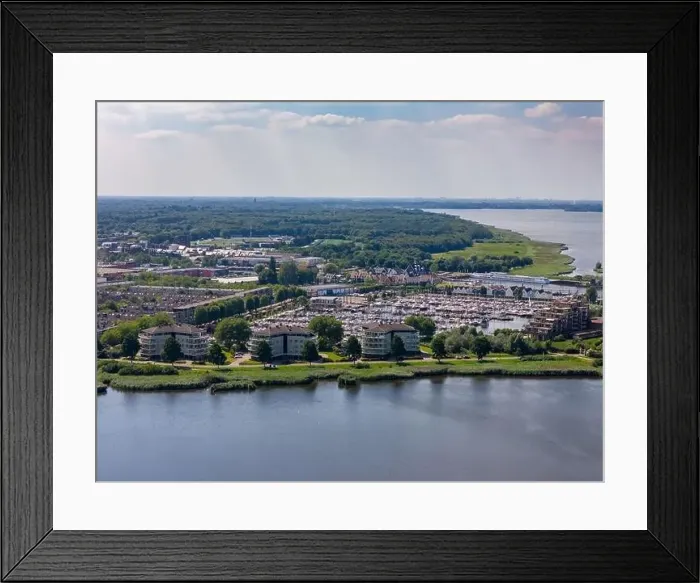 Framed Print : Aerial drone photo of the marina in Huizen, the Netherlands Framed Print : Aerial drone photo of the marina in Huizen, the Netherlands