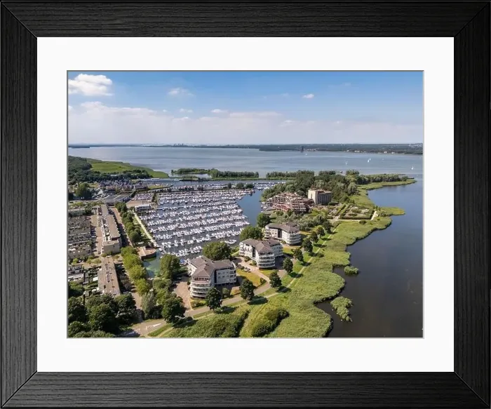 Framed Print : Aerial drone photo of the marina in Huizen, the Netherlands Framed Print : Aerial drone photo of the marina in Huizen, the Netherlands