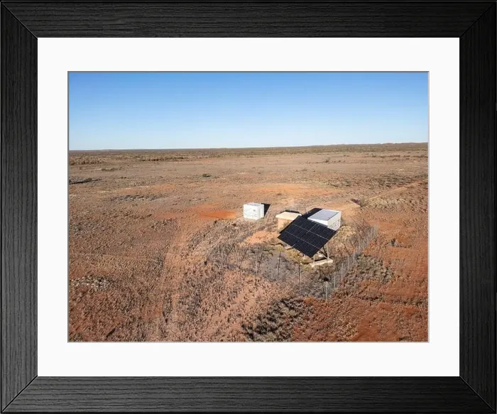 Framed Print : Solar powered communication equipment beside the Stuart Highway in outback South Australia Framed Print : Solar powered communication equipment beside the Stuart Highway in outback South Australia