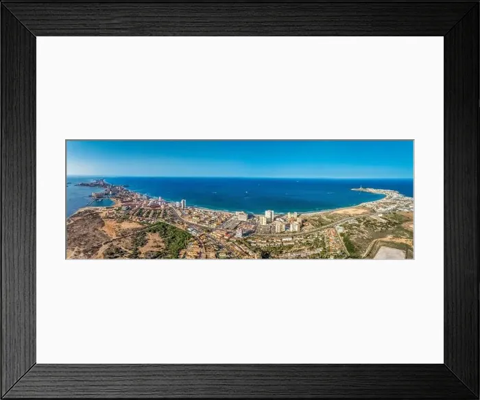 Framed Print : Aerial view of La Manga seaside spit of Mar Menor in the Region of Murcia Framed Print : Aerial view of La Manga seaside spit of Mar Menor in the Region of Murcia