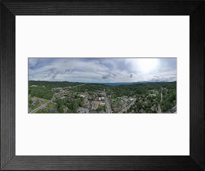 Framed Print : Panoramic overhead view of Blowing Rock, NC Framed Print : Panoramic overhead view of Blowing Rock, NC