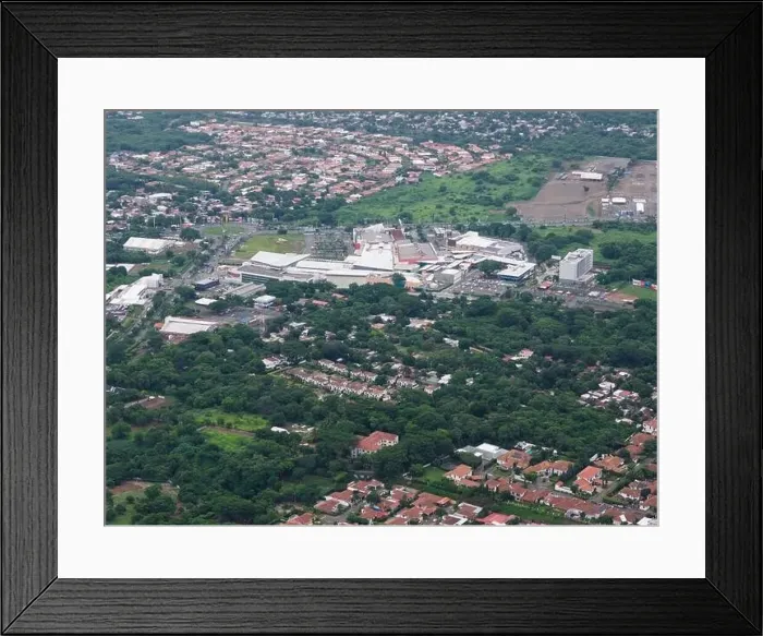 Framed Print : Managua, Nicaragua -August 14, 2024: Managua city aerial landscape with big shopping center Framed Print : Managua, Nicaragua -August 14, 2024: Managua city aerial landscape with big shopping center