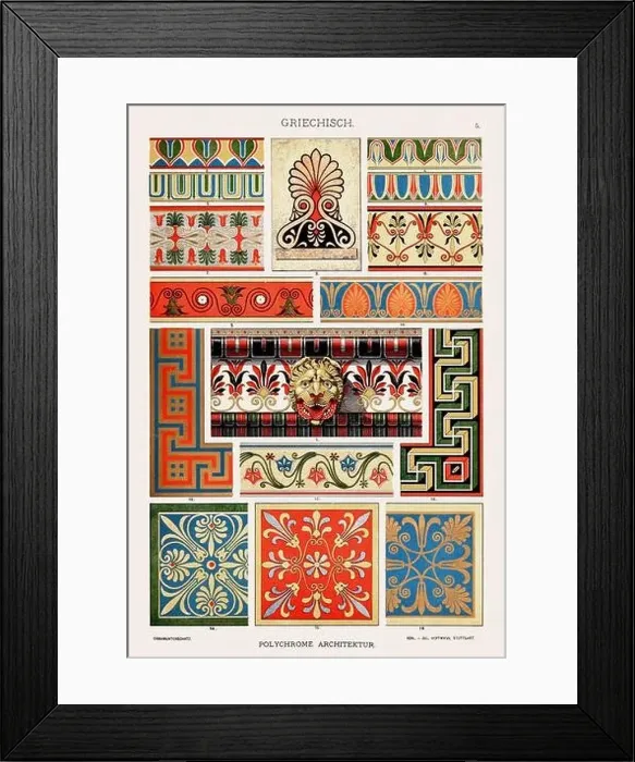 Framed Print : Greek Ornamentation from Antiquity Framed Print : Greek Ornamentation from Antiquity
