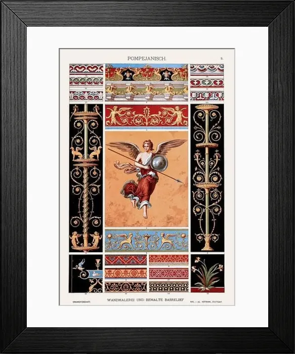 Framed Print : Pompeian Ornamentation from Antiquity Framed Print : Pompeian Ornamentation from Antiquity