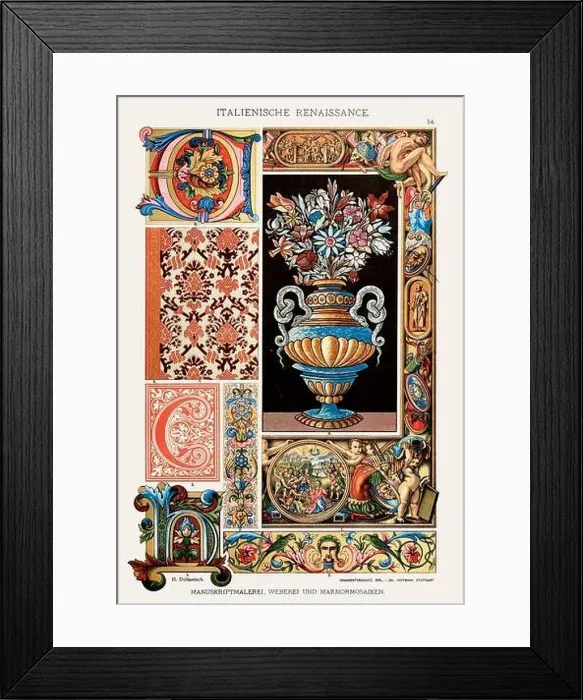 Framed Print : Italian Renaissance Ornamentation Framed Print : Italian Renaissance Ornamentation
