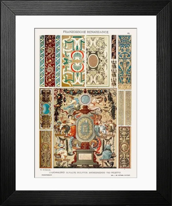 Framed Print : French Renaissance Ornamentation Framed Print : French Renaissance Ornamentation