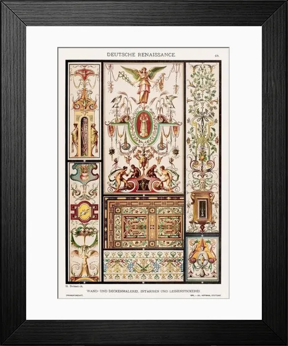 Framed Print : German Renaissance Ornamentation Framed Print : German Renaissance Ornamentation