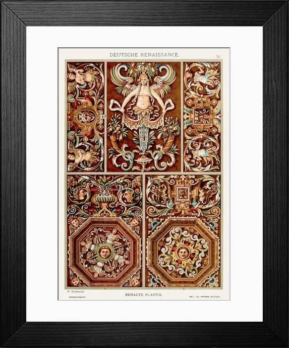 Framed Print : German Renaissance Ornamentation Framed Print : German Renaissance Ornamentation