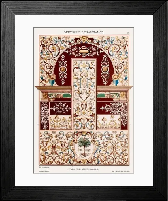 Framed Print : German Renaissance Ornamentation Framed Print : German Renaissance Ornamentation