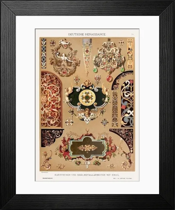 Framed Print : German Renaissance Ornamentation Framed Print : German Renaissance Ornamentation
