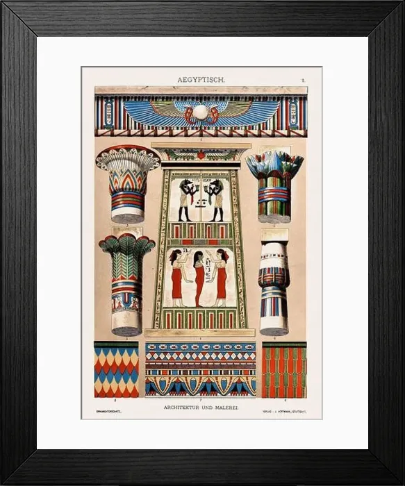 Framed Print : Egyptian Ornamentation from Antiquity Framed Print : Egyptian Ornamentation from Antiquity