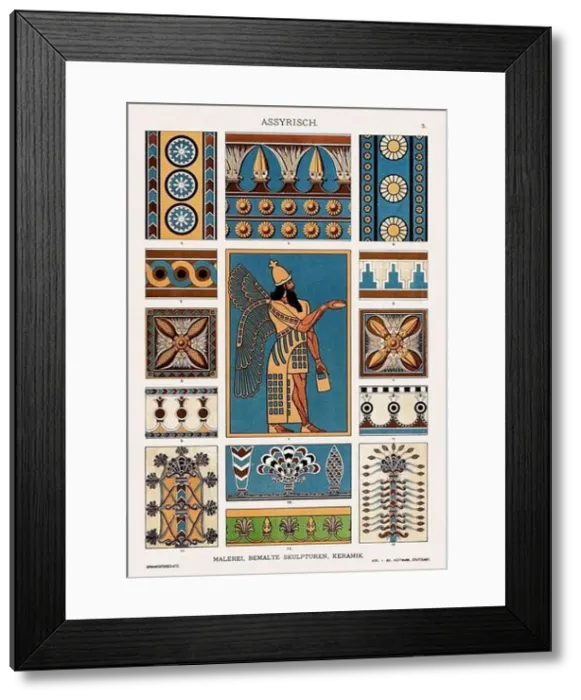Framed Print : Assyrian Ornamentation from Antiquity Framed Print : Assyrian Ornamentation from Antiquity