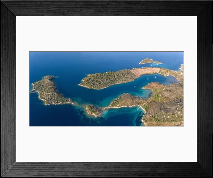 Framed Print : Diaporos Island, Halkidiki, Aerial shot Framed Print : Diaporos Island, Halkidiki, Aerial shot