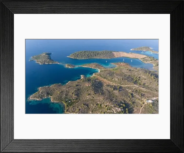Framed Print : Diaporos Island, Halkidiki, Aerial shot Framed Print : Diaporos Island, Halkidiki, Aerial shot