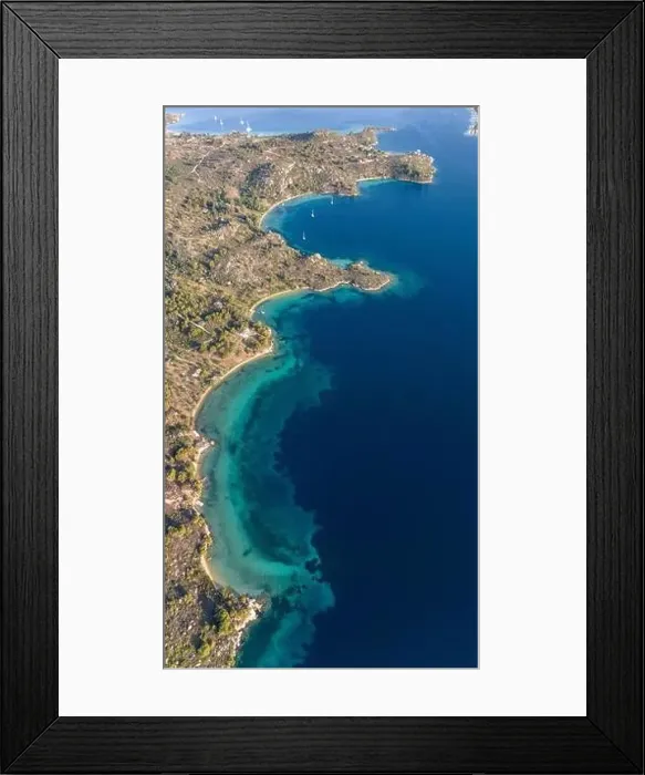 Framed Print : Diaporos Island, Halkidiki, Aerial shot Framed Print : Diaporos Island, Halkidiki, Aerial shot