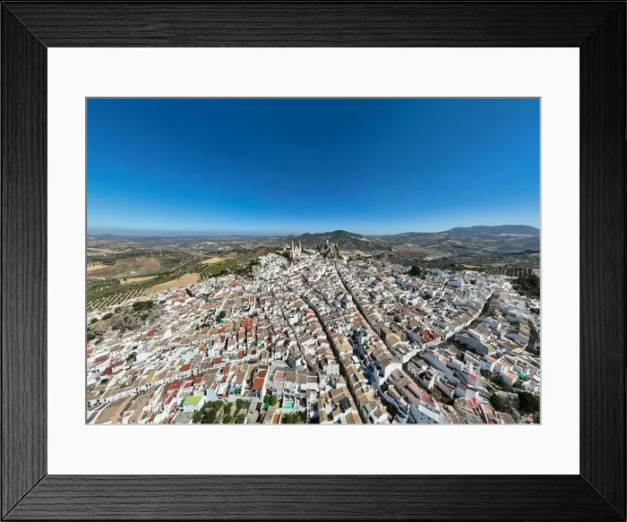 Framed Print : aerial view of the municipality of Olvera in the province of Cadiz, Andalusia Framed Print : aerial view of the municipality of Olvera in the province of Cadiz, Andalusia