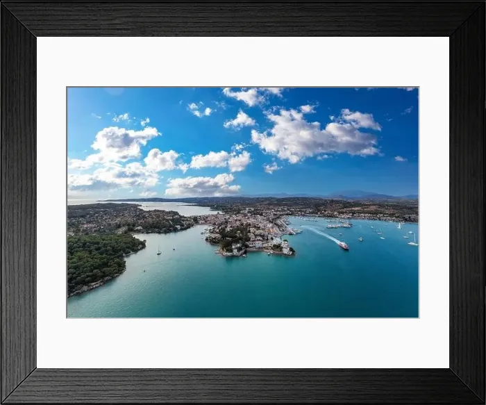 Framed Print : Greece, Aerial drone view of Porto Cheli Framed Print : Greece, Aerial drone view of Porto Cheli