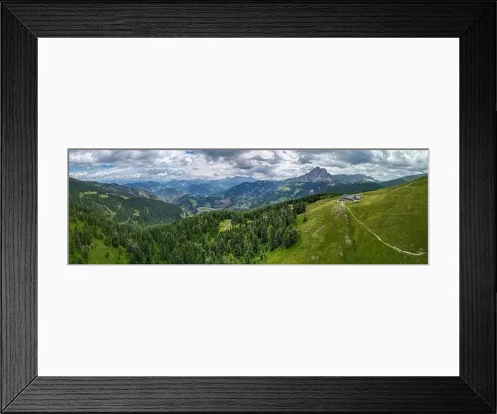 Framed Print : The Sass de Putia Aerial view of the Dolomites mountain landscape in Trentino, South Tyrol in Northern Italy Framed Print : The Sass de Putia Aerial view of the Dolomites mountain landscape in Trentino, South Tyrol in Northern Italy