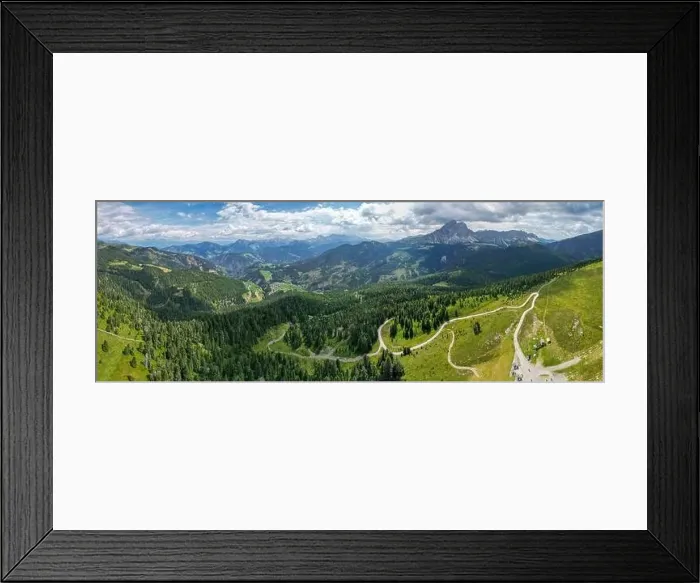 Framed Print : The Sass de Putia Aerial view of the Dolomites mountain landscape in Trentino, South Tyrol in Northern Italy Framed Print : The Sass de Putia Aerial view of the Dolomites mountain landscape in Trentino, South Tyrol in Northern Italy