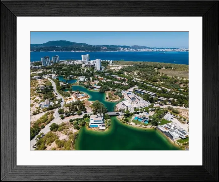 Framed Print : Aerial drone panoramic view of Troia