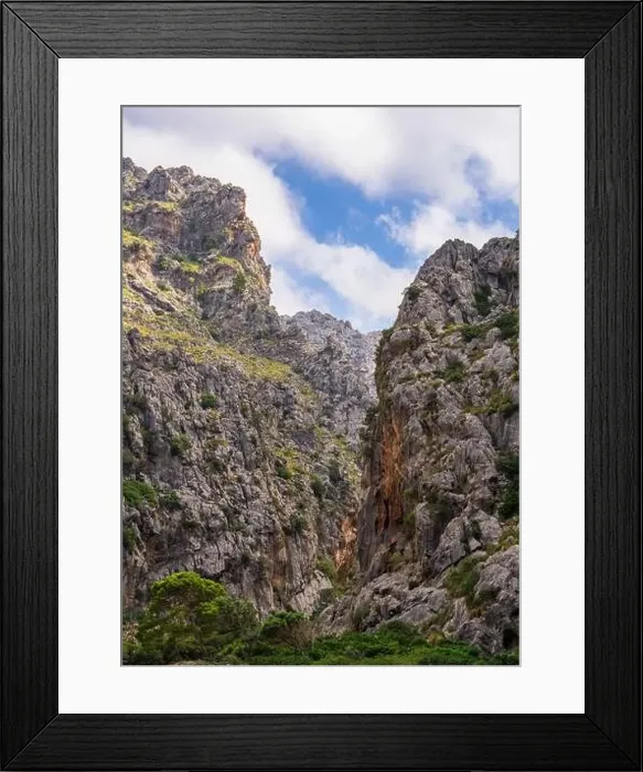 Framed Print : Picturesque aerial view of Mallorca mountain landscape Framed Print : Picturesque aerial view of Mallorca mountain landscape