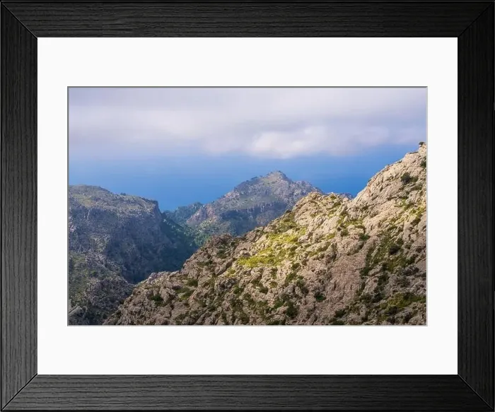Framed Print : Picturesque aerial view of Mallorca mountain landscape Framed Print : Picturesque aerial view of Mallorca mountain landscape