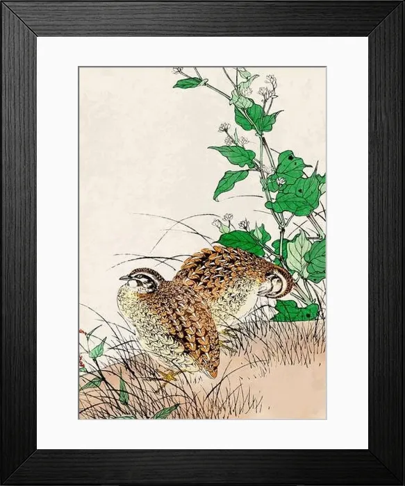 Framed Print : Bird Art. Oriental-style bird illustration. Digital watercolor on a grunge beige background Framed Print : Bird Art. Oriental-style bird illustration. Digital watercolor on a grunge beige background