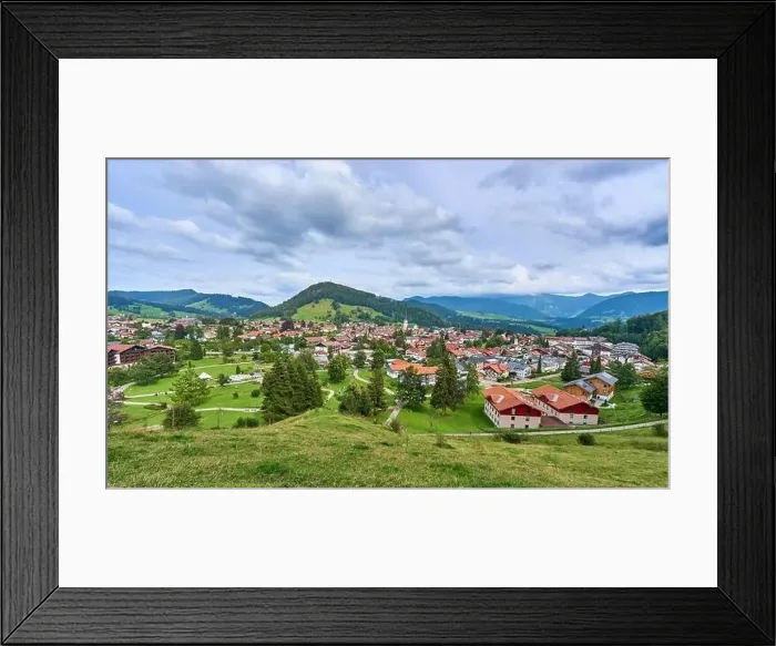 Framed Print : panoramic view on the Allgaeu village of Oberstaufen, Bavaria, Germany Framed Print : panoramic view on the Allgaeu village of Oberstaufen, Bavaria, Germany