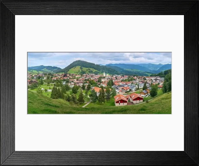 Framed Print : panoramic view on the Allgaeu village of Oberstaufen, Bavaria, Germany Framed Print : panoramic view on the Allgaeu village of Oberstaufen, Bavaria, Germany