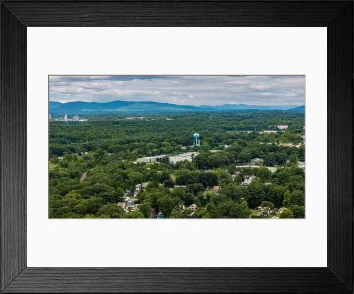 Framed Print : August 20 2024, Sunny afternoon summer aerial image of the area surrounding Fort Edward, NY, USA Framed Print : August 20 2024, Sunny afternoon summer aerial image of the area surrounding Fort Edward, NY, USA