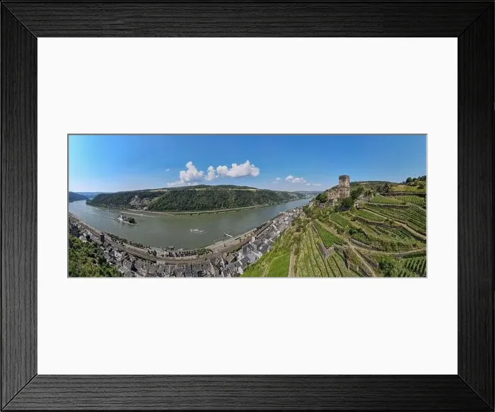 Framed Print : Kaub, Germany - 20 July 2024: drone view at Pfalzgrafenstein and Gutenfels fort at Kaub in Germany Framed Print : Kaub, Germany - 20 July 2024: drone view at Pfalzgrafenstein and Gutenfels fort at Kaub in Germany