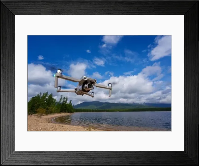 Framed Print : A close-up of a drone in flight Framed Print : A close-up of a drone in flight