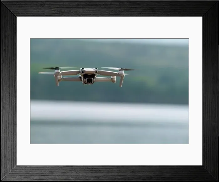 Framed Print : A close-up of a drone in flight Framed Print : A close-up of a drone in flight