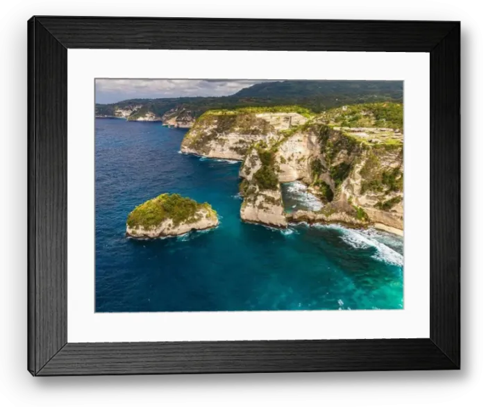 Framed Print : Airview of Diamond Beach on Nusa Penida Island, Indonesia Framed Print : Airview of Diamond Beach on Nusa Penida Island, Indonesia