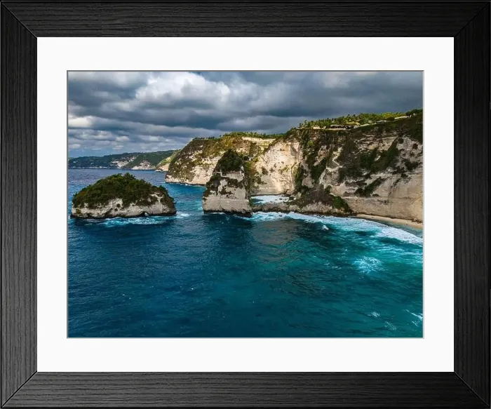 Framed Print : Airview of Diamond Beach on Nusa Penida Island, Indonesia Framed Print : Airview of Diamond Beach on Nusa Penida Island, Indonesia