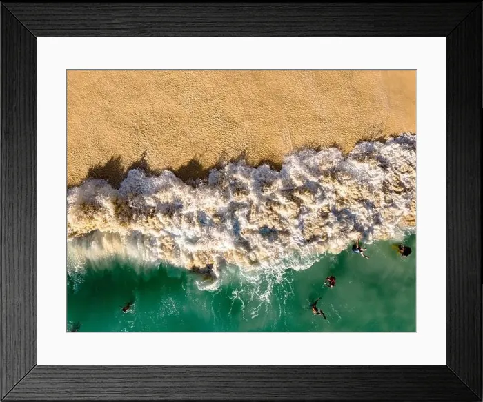 Framed Print : Airview of Kelingking Beach on Nusa Penida Island, Indonesia
