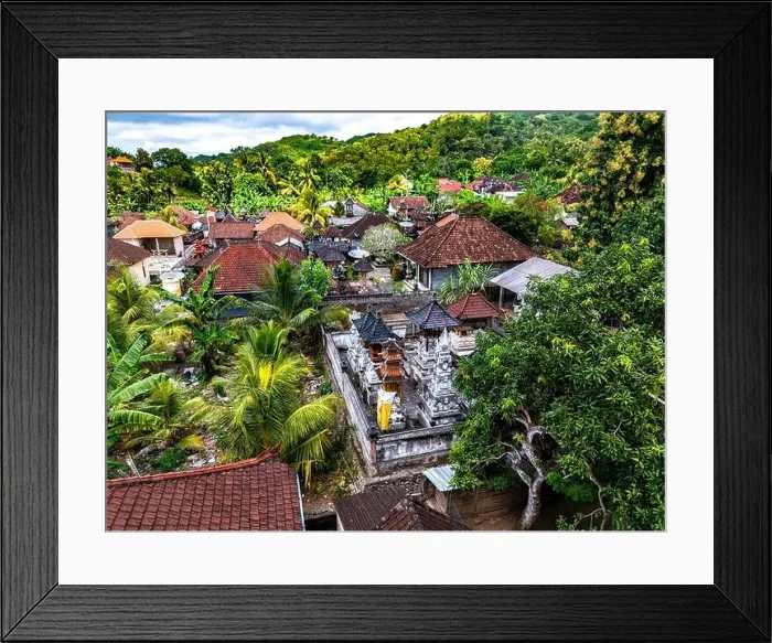 Framed Print : Village of Pejukutan on Nusa Penida Island, in Klungkung Regency, Indonesia Framed Print : Village of Pejukutan on Nusa Penida Island, in Klungkung Regency, Indonesia