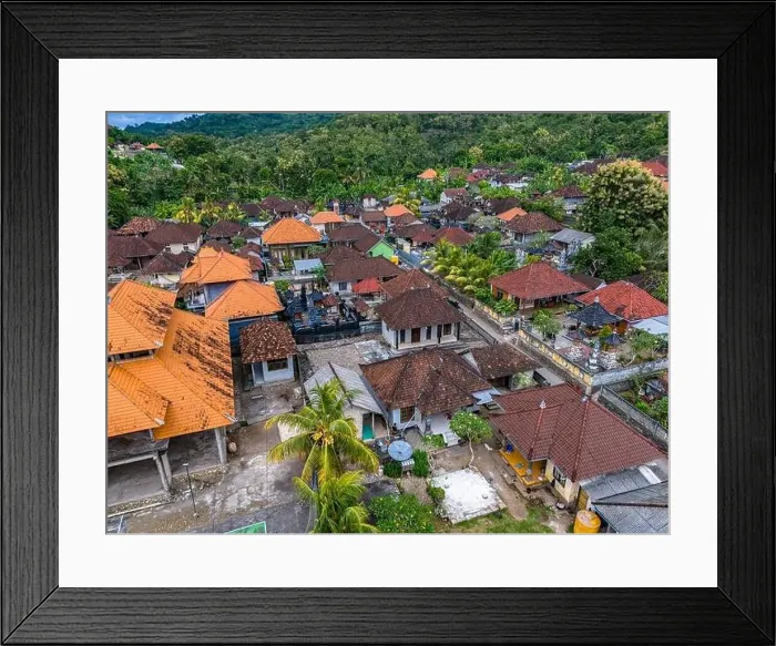 Framed Print : Village of Pejukutan on Nusa Penida Island, in Klungkung Regency, Indonesia Framed Print : Village of Pejukutan on Nusa Penida Island, in Klungkung Regency, Indonesia