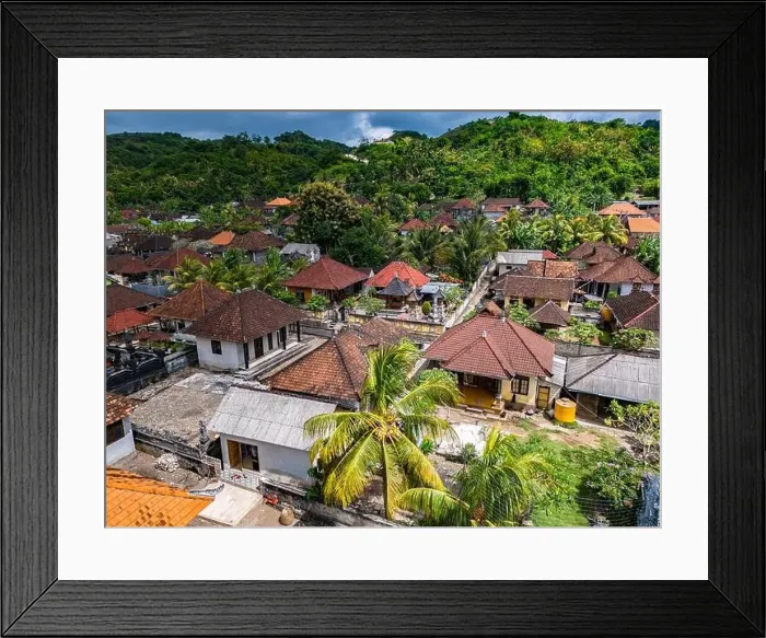 Framed Print : Village of Pejukutan on Nusa Penida Island, in Klungkung Regency, Indonesia Framed Print : Village of Pejukutan on Nusa Penida Island, in Klungkung Regency, Indonesia