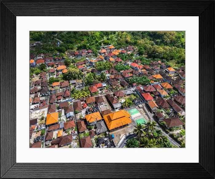 Framed Print : Village of Pejukutan on Nusa Penida Island, in Klungkung Regency, Indonesia Framed Print : Village of Pejukutan on Nusa Penida Island, in Klungkung Regency, Indonesia