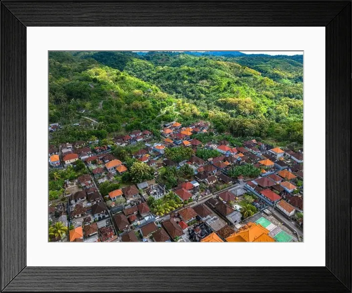 Framed Print : Village of Pejukutan on Nusa Penida Island, in Klungkung Regency, Indonesia Framed Print : Village of Pejukutan on Nusa Penida Island, in Klungkung Regency, Indonesia